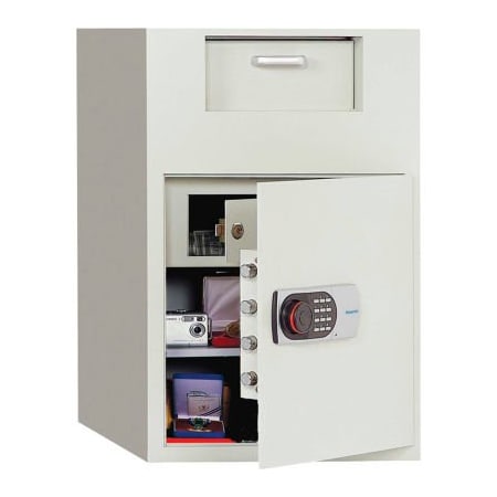 Phoenix Safe International Phoenix Safe Front Loading Digital Lock Dep. Safe w/ Inner Locking Door 3.48 cu ft, Off-White, Steel 992E